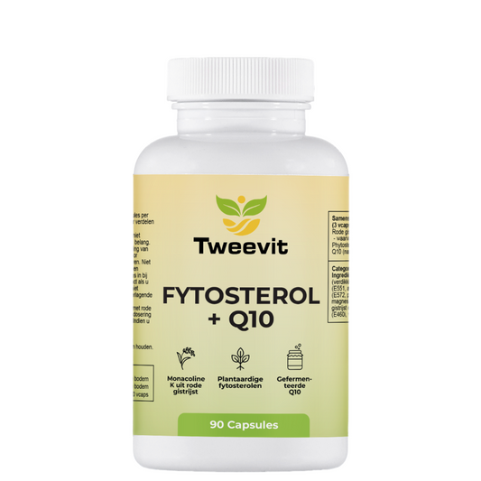 Tweevit Fytosterol + Q10 90 capsules – met rode gist rijst, fytosterolen en gefermenteerde Q10 voor een natuurlijke cholesterolbalans
